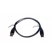 Kabel połączeniowy USB 2.0 Typ USB A|USB A, M|M czarny 1m AK300100010S