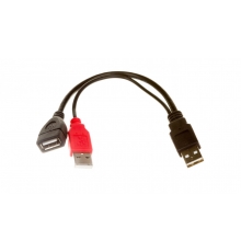 Przedłużacz USB-A (F) - USB-A (M) - USB-A (M)