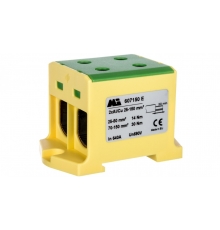 Złączka szynowa 2-torowa 35-150mm2 żółto-zielona EURO multiOTL 150 2xAl/Cu 607150 E