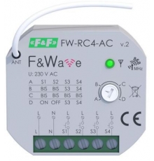 Radiowy czterokanałowy nadajnik zdalnego sterowania 230V AC FiWave FW-RC4AC