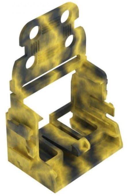 Adapter ciemnoszary-żółty montażowy z odciążeniem przewodów do złączek 10-przewodowych seria 221 4 mm² 221-509/000-053 /10szt./