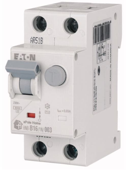 EATON Wyłącznik różnicowo‑nadprądowy 2P 16A B 0,03A typ AC xPole Home HNB‑B16/1N/003 195121