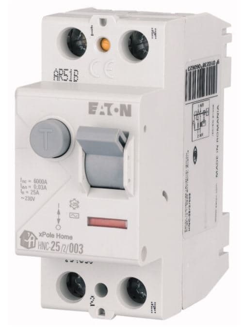 EATON Wyłącznik różnicowoprądowy 2P 25A 0,03A typ AC xPole Home HNC‑25/2/003 194690