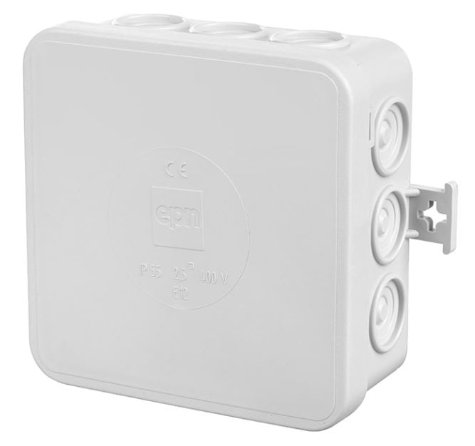 Elektro-Plast Nasielsk Puszka hermetyczna n/t E12 85x85x39mm pusta IP55 bezhalogenowa szara 0297‑00