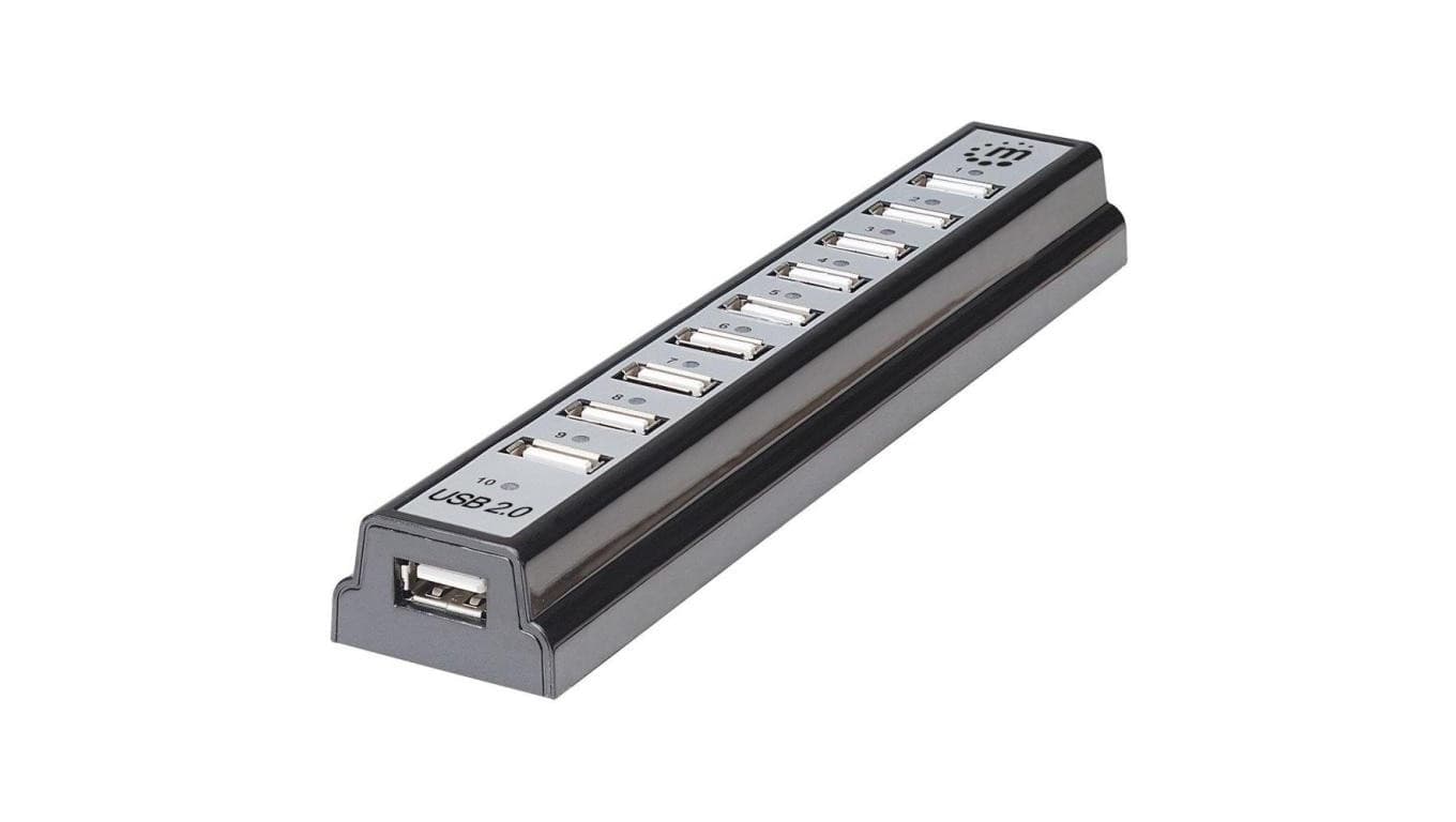 10-Portowy Aktywny HUB USB 2.0 Rozdzielacz 10x USB-A