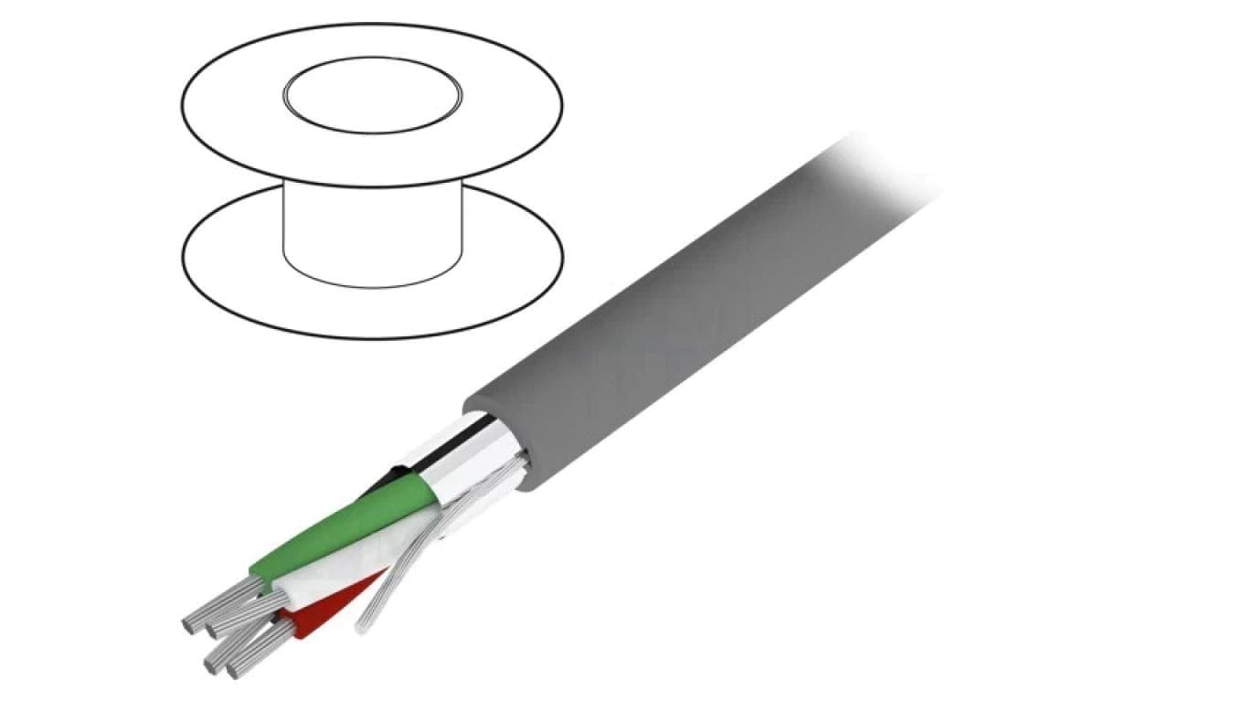 1214C-SL005 Przewód na rolce 30,5m ekranowany Alpha Essential 4x24AWG folia Al-PET