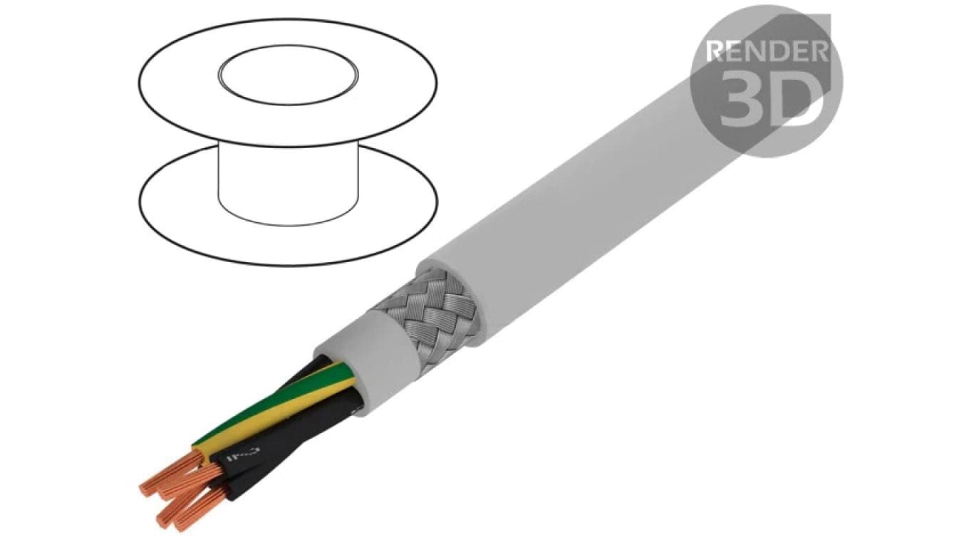 470415CY-GE033 Przewód na rolce 100m Pro-Met 4G1,5mm2 PVC ciemnoszary 300V/500V