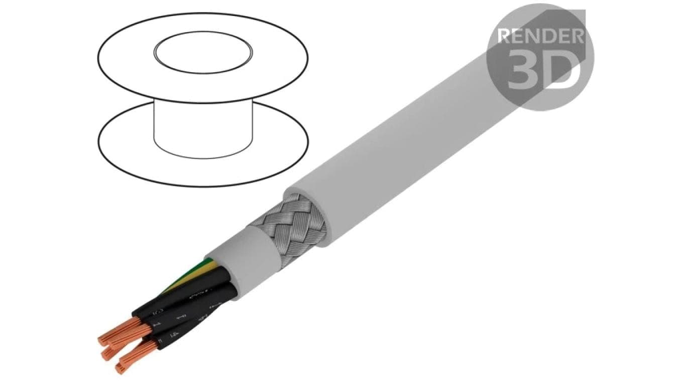 470515CY-GE033 Przewód na rolce 100m Pro-Met 5G1,5mm2 PVC ciemnoszary 300V/500V