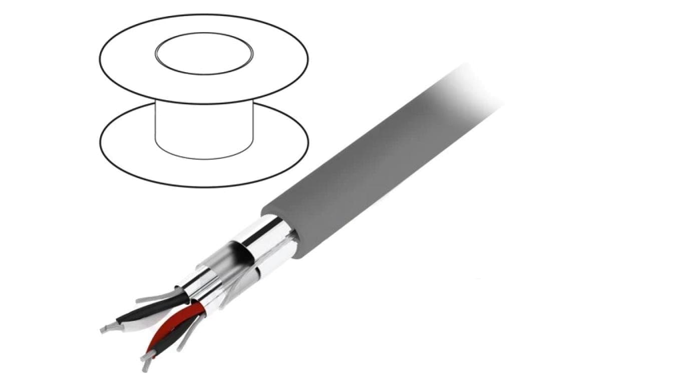 6032C-SL005 Przewód na rolce 30,5m Alpha Essential 2x2x20AWG PVC ciemnoszary 300V