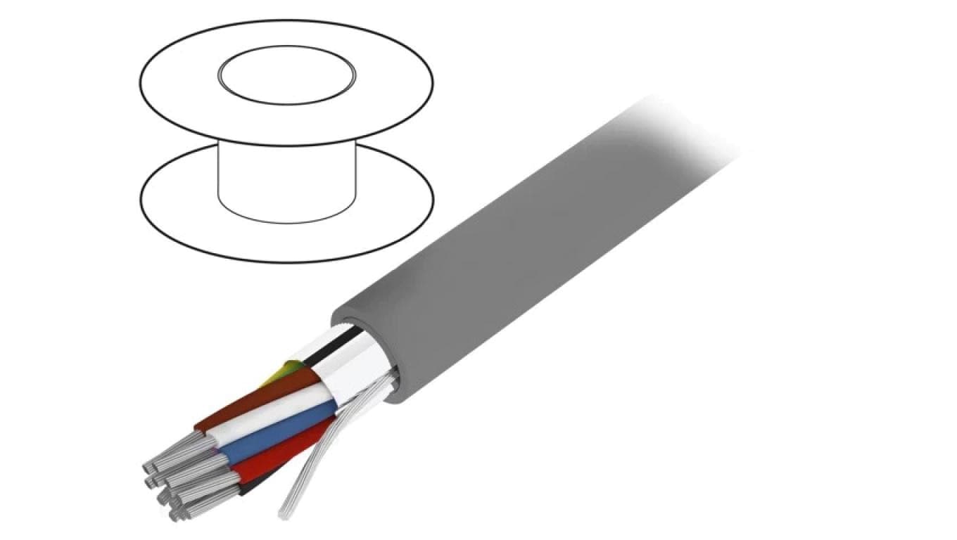 6309-SL005 Przewód na rolce 30,5m ekranowanyAl-PET Alpha Essential 25x24AWG folia Al-PET