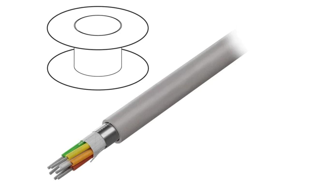 78106-SL005 Przewód na rolce 30,5m EcoCable Mini 6x28AWG folia Al-PET MPPE ciemnoszary