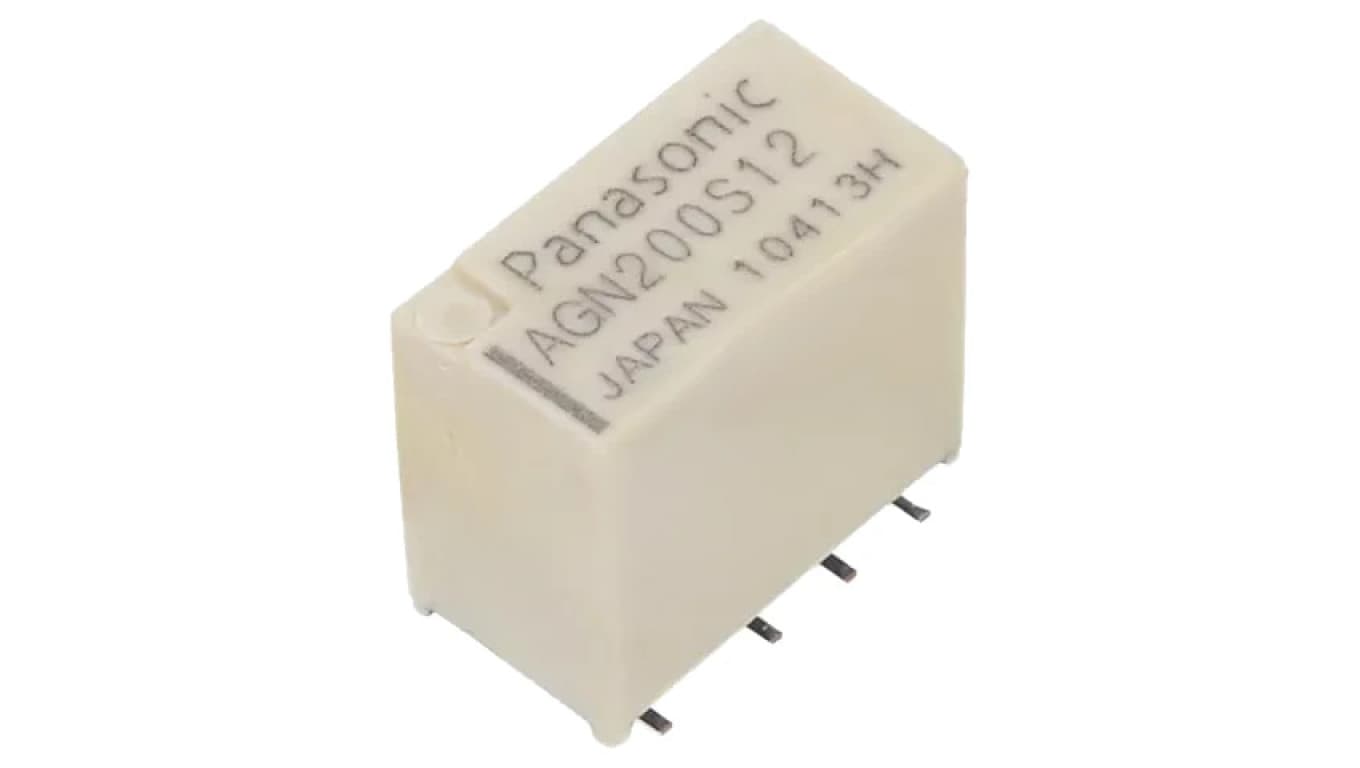 AGN200S12 Przekaźnik elektromagnetyczny DPDT Ucewki 12VDC 1A 1A/30VDC
