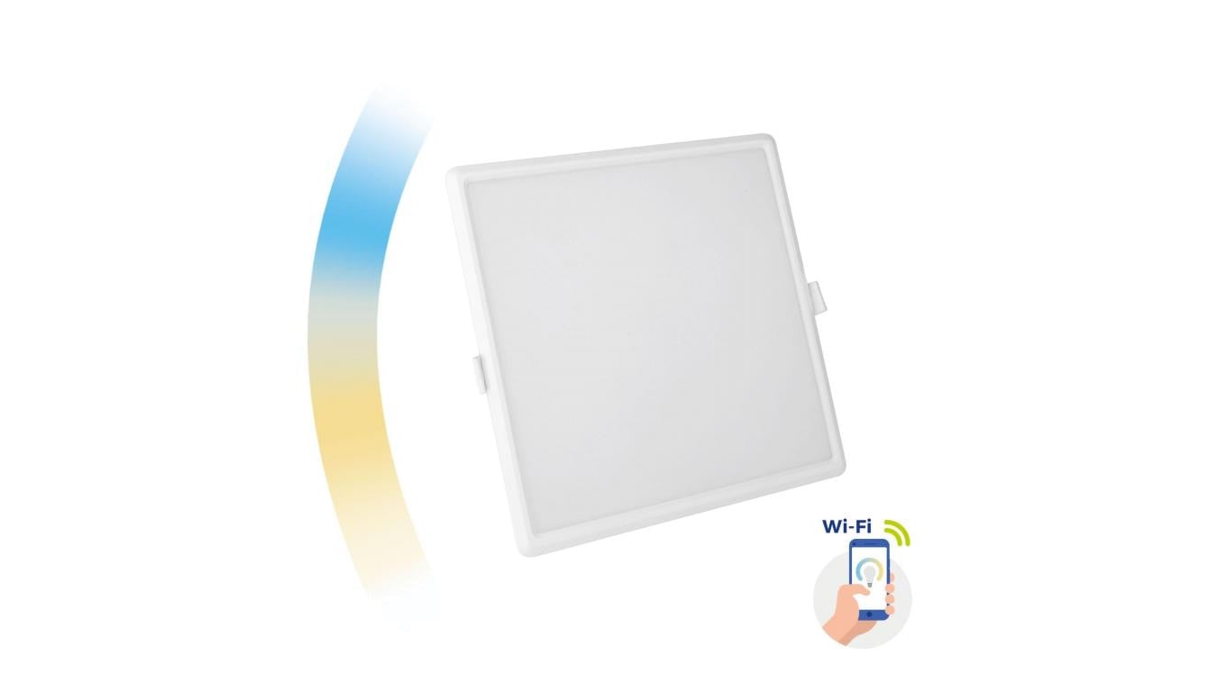 ALGINE DOWNLIGHT 22W 230V 120st IP20 IK06 215x215 x38mm BIAŁY kwadrat CCT+DIM Wi-Fi SPECTRUM SMART
