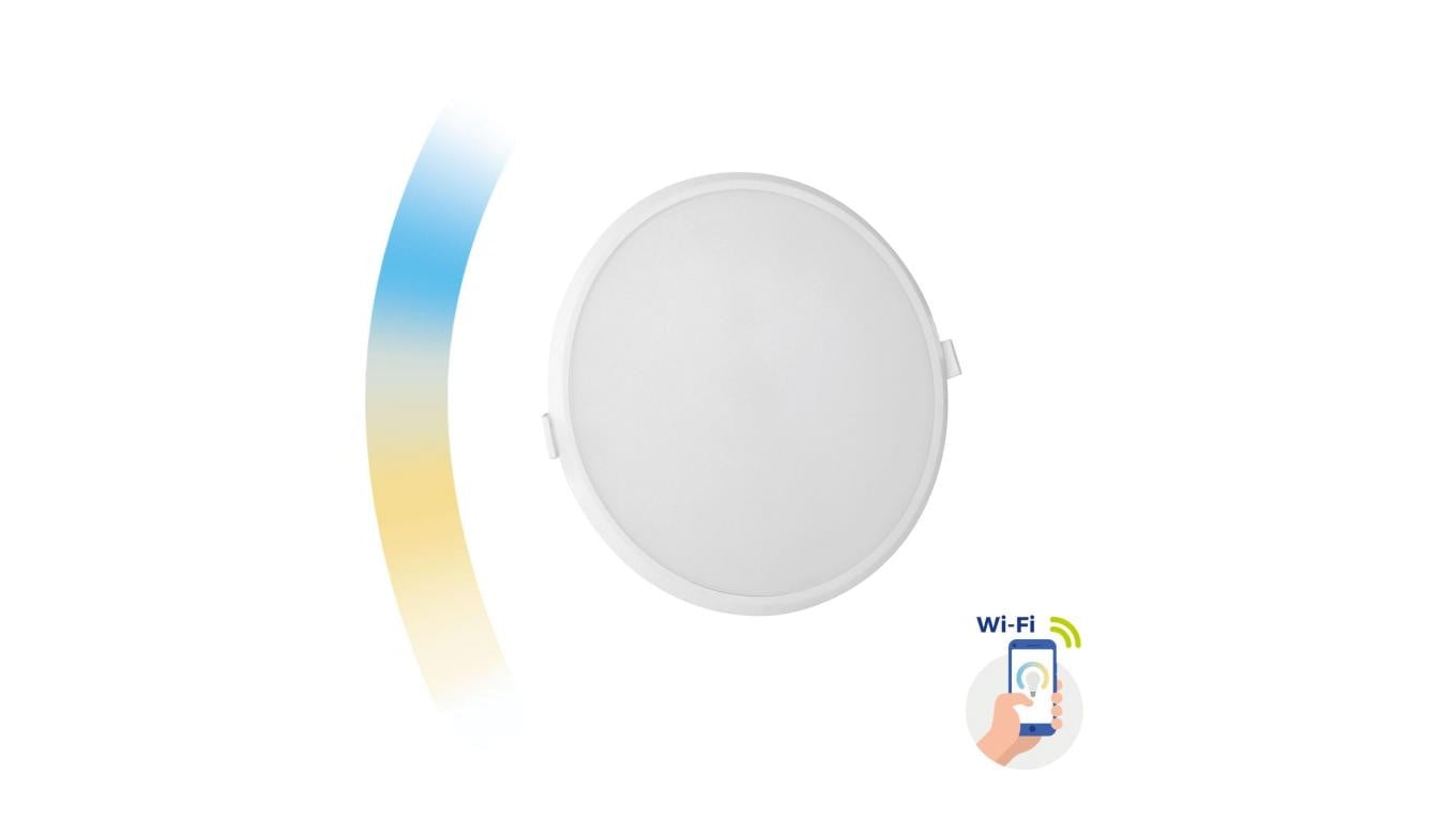 ALGINE DOWNLIGHT 22W 230V 120st IP20 IK06 FI215x38mm BIAŁY okrągła CCT+DIM Wi-Fi SPECTRUM SMART