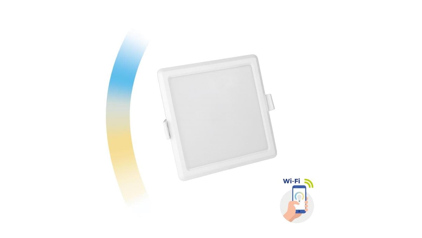 ALGINE DOWNLIGHT 6W 230V 120st IP20 IK06 112x112x 35mm BIAŁY kwadrat CCT+DIM Wi-Fi SPECTRUM SMART