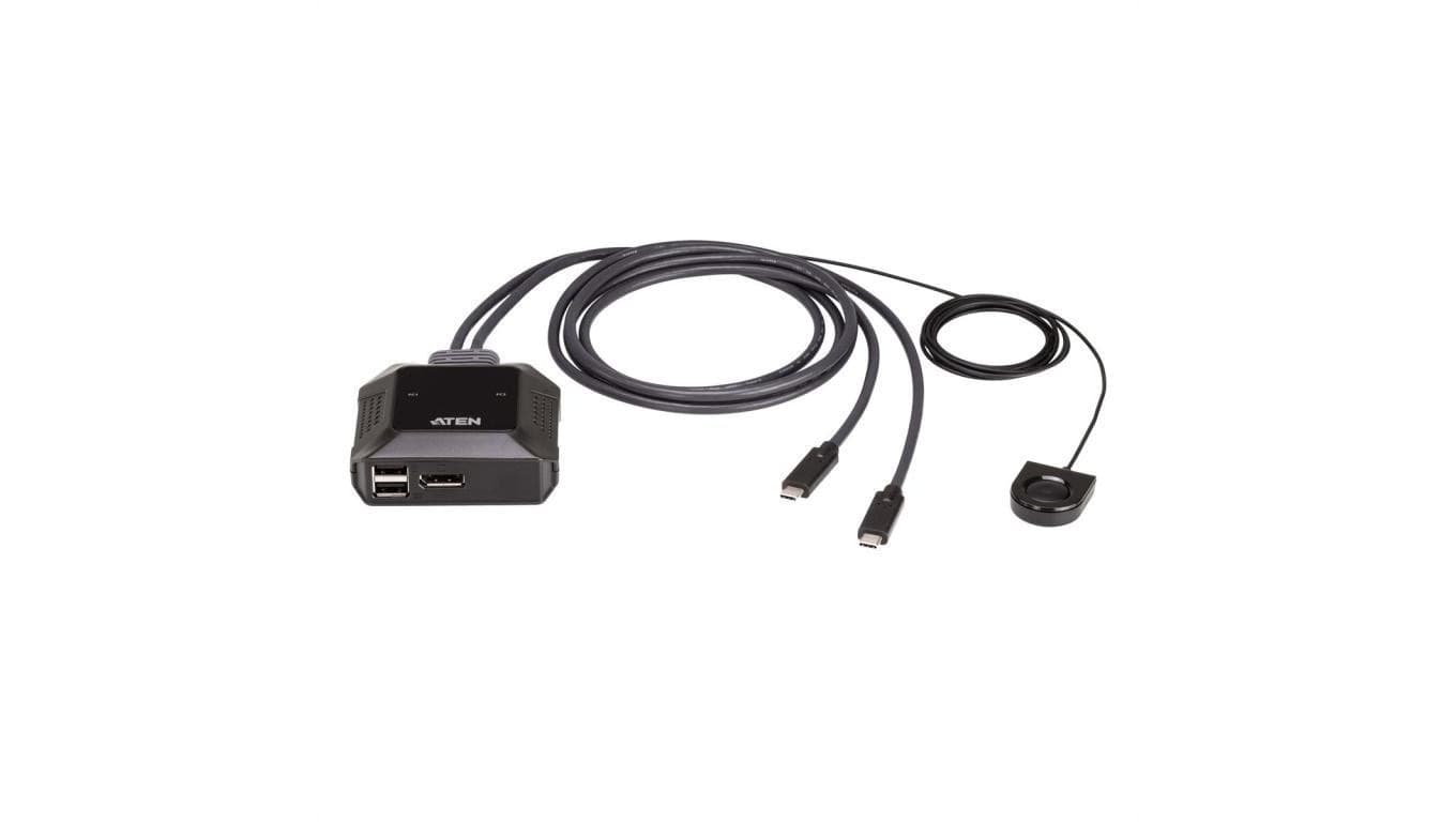 ATEN US3312 2-portowy przełącznik KVM USB-C 4K DisplayPort