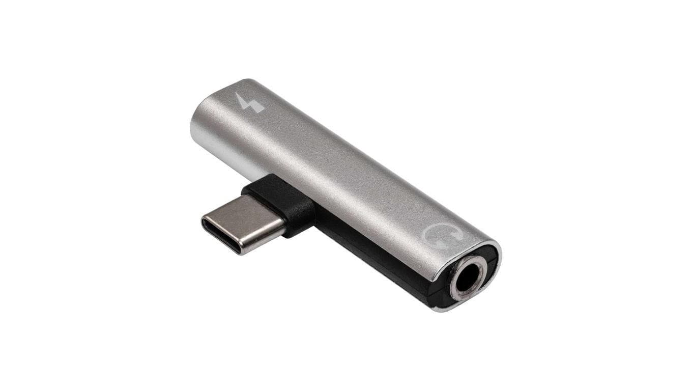Adapter Akyga AK-AD-71 USB type C (m) / USB type C (f) / Jack 3.5 mm DAC