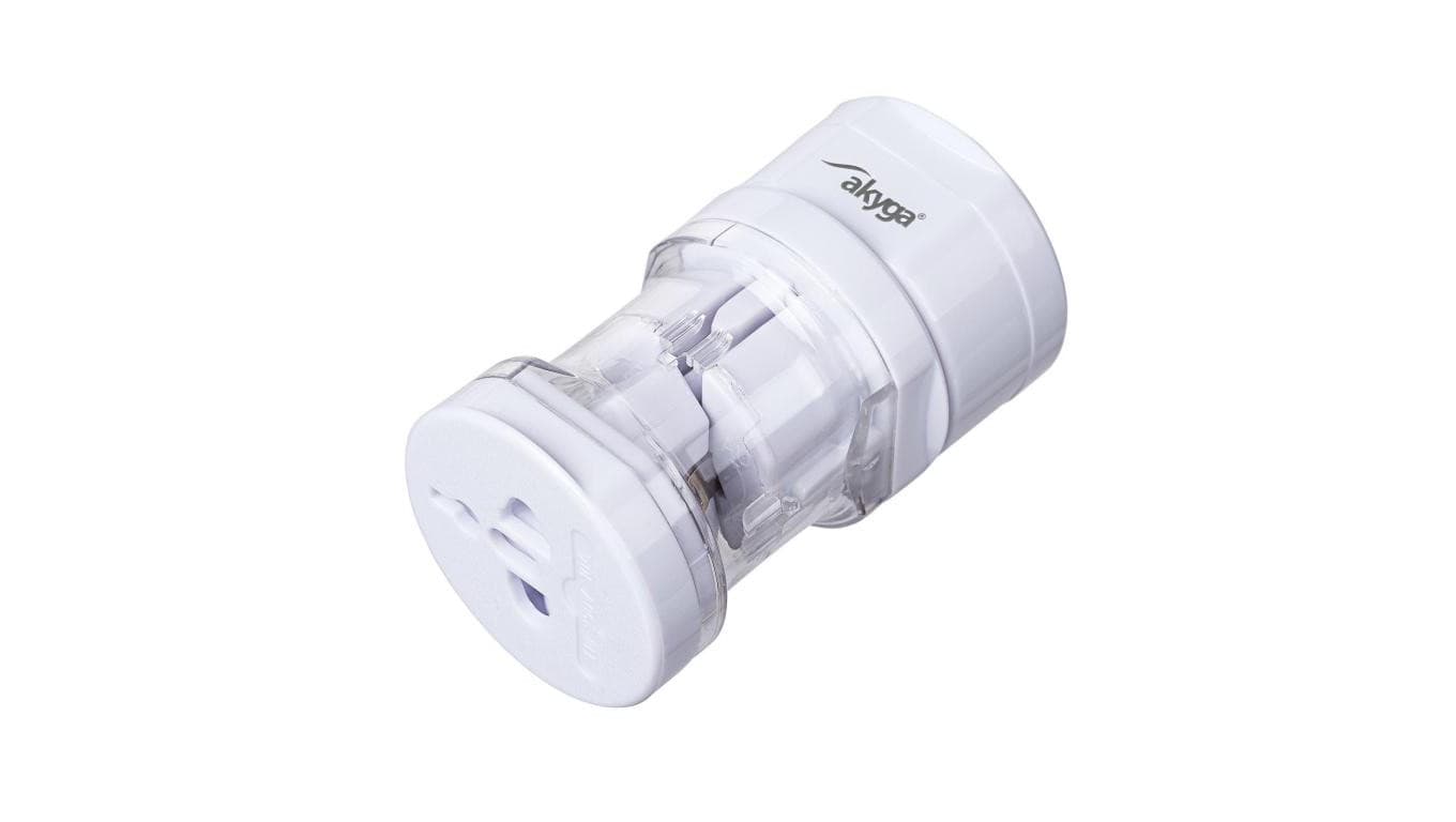 Adapter podróżny AC Akyga AK-AD-61 worldwide biały