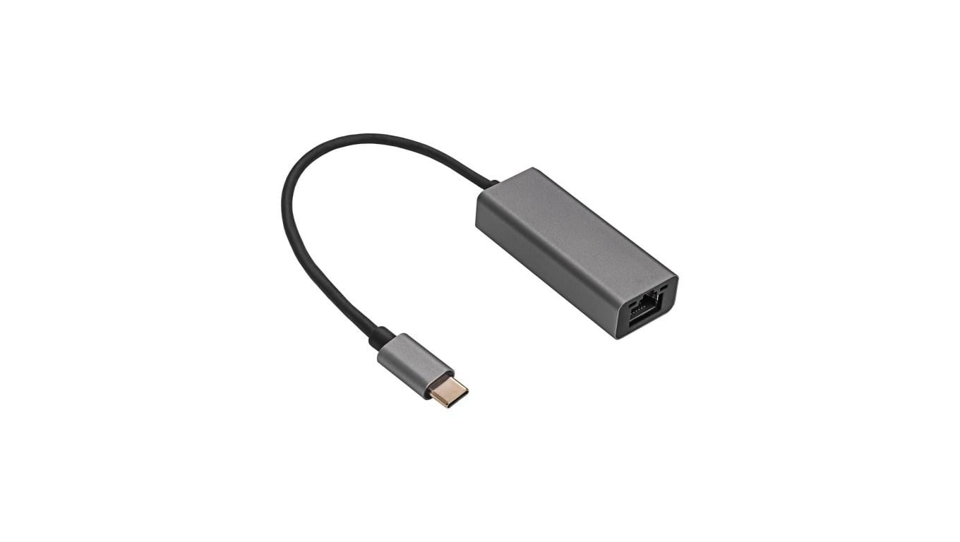 Adapter z kablem Akyga AK-AD-65 karta sieciowa USB type C (m) / RJ45 (f) 10/100/1000 ver. 3.0 15cm