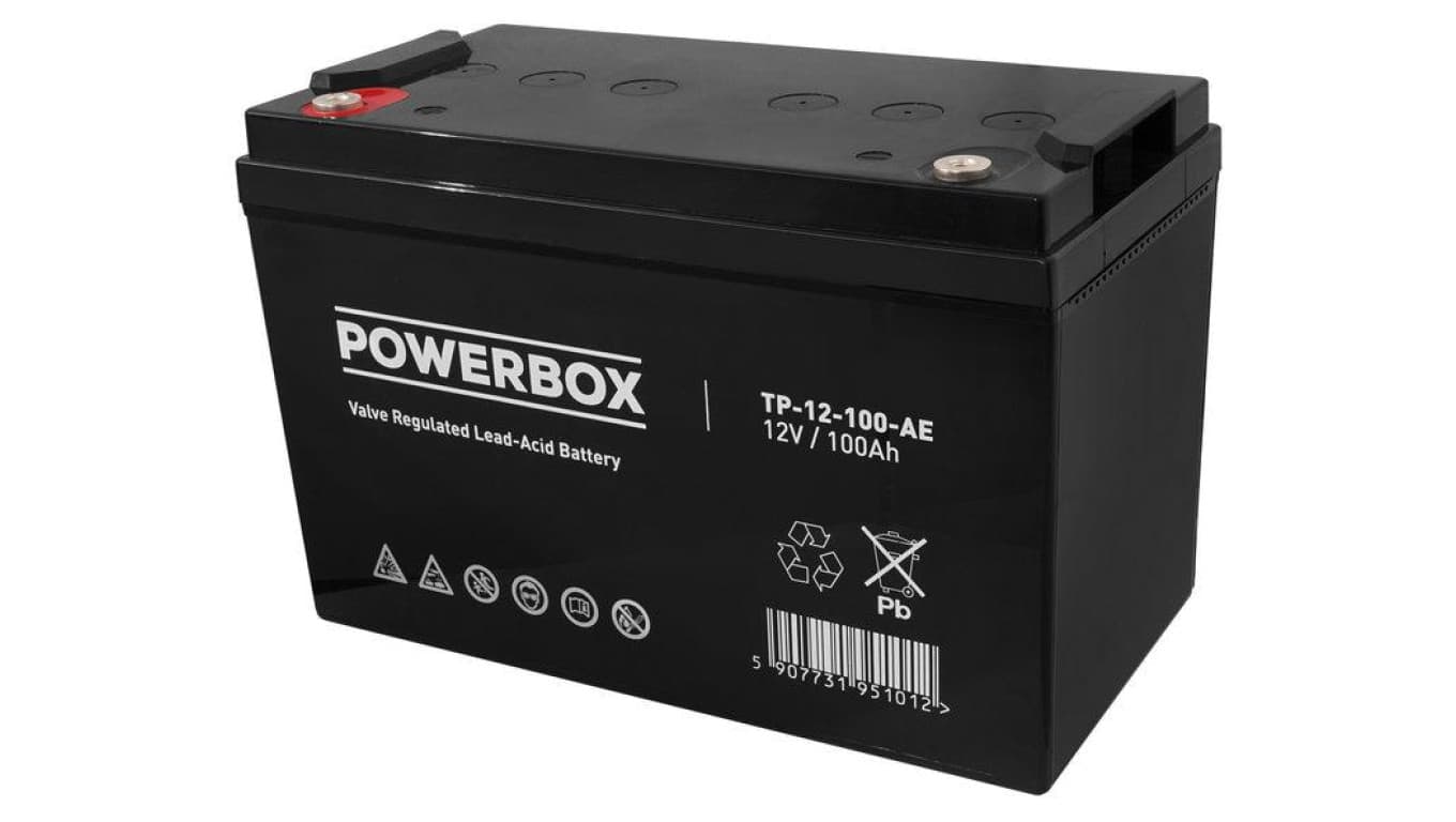 Akumulator AGM bezobsługowy do kas fiskalnych, central telefonicznych Powerbox 12V 100Ah