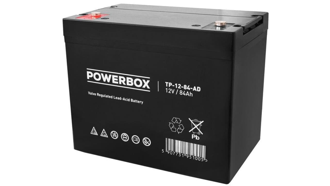 Akumulator AGM bezobsługowy do kas fiskalnych, central telefonicznych Powerbox 12V 84Ah