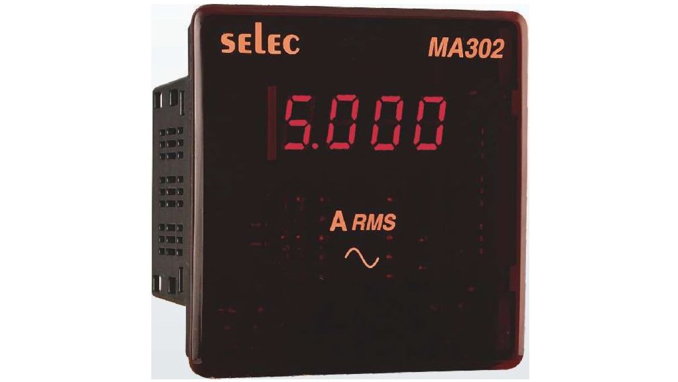 Amperomierz 1-fazowy 0-5A 230V AC MA302-CU