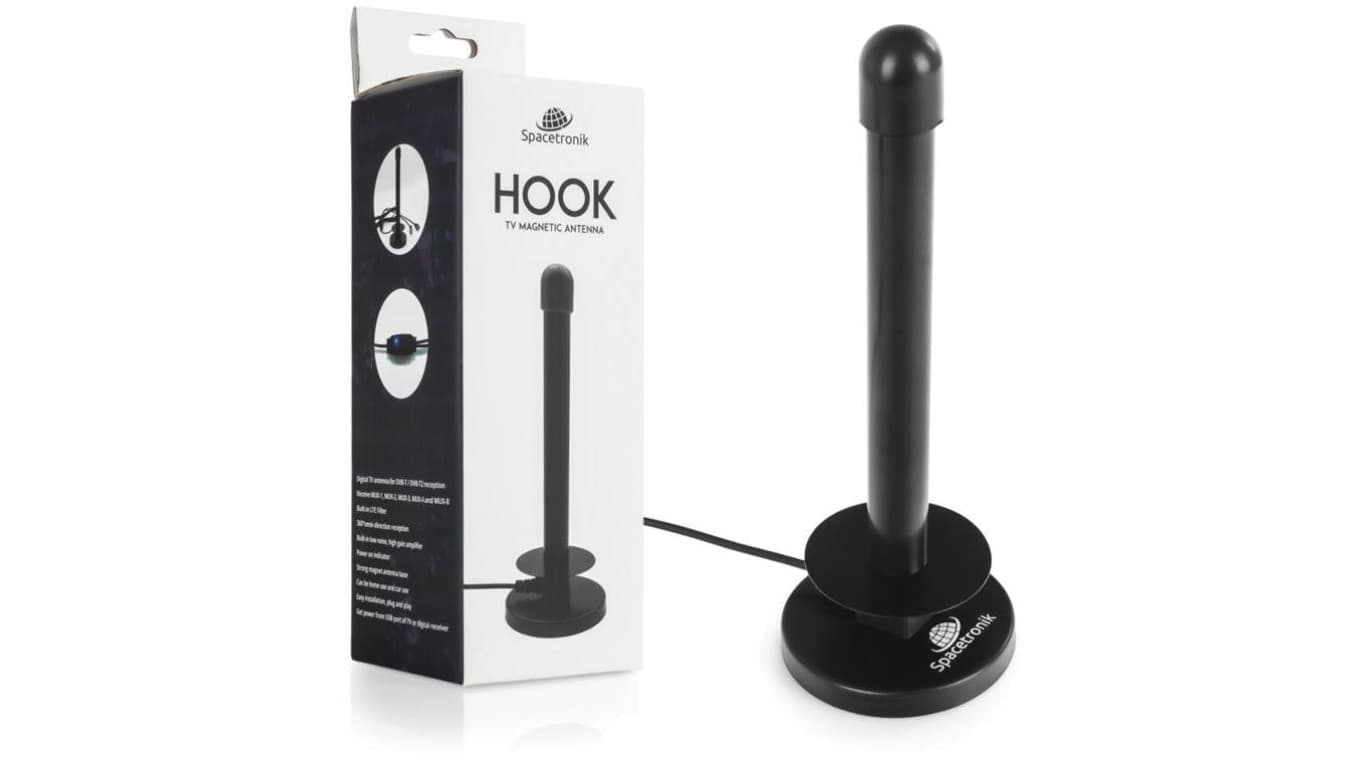 Antena magnetyczna DVB-T2 Spacetronik Hook TV USB 30dB Double Power