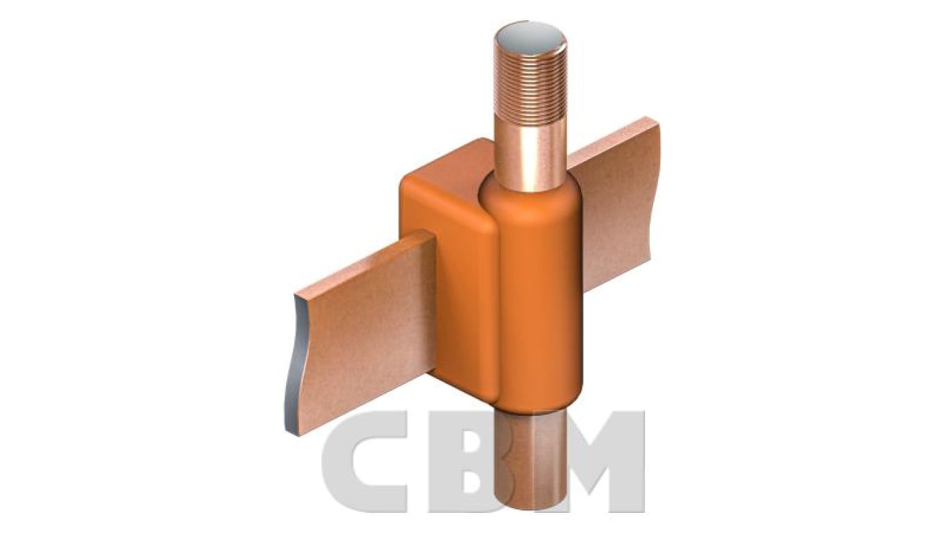 CBM WELD zgrzewanie egzotermiczne forma do połączenia przejściowego bednarki 30x4 z uziomem 14,2 mm