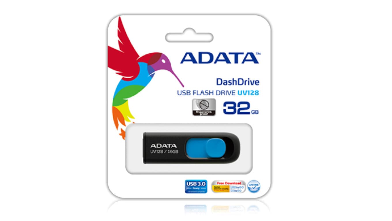ADATA DashDrive UV128 128GB USB3.0 Black-Blue