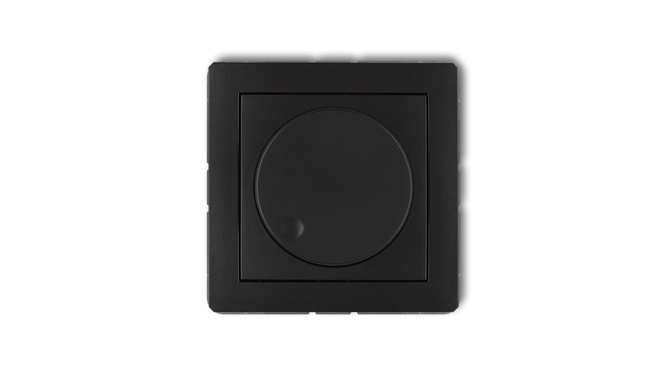 DECO Ściemniacz elektroniczny przyciskowo-obrotowy do lamp LED czarny mat 12DRO-2