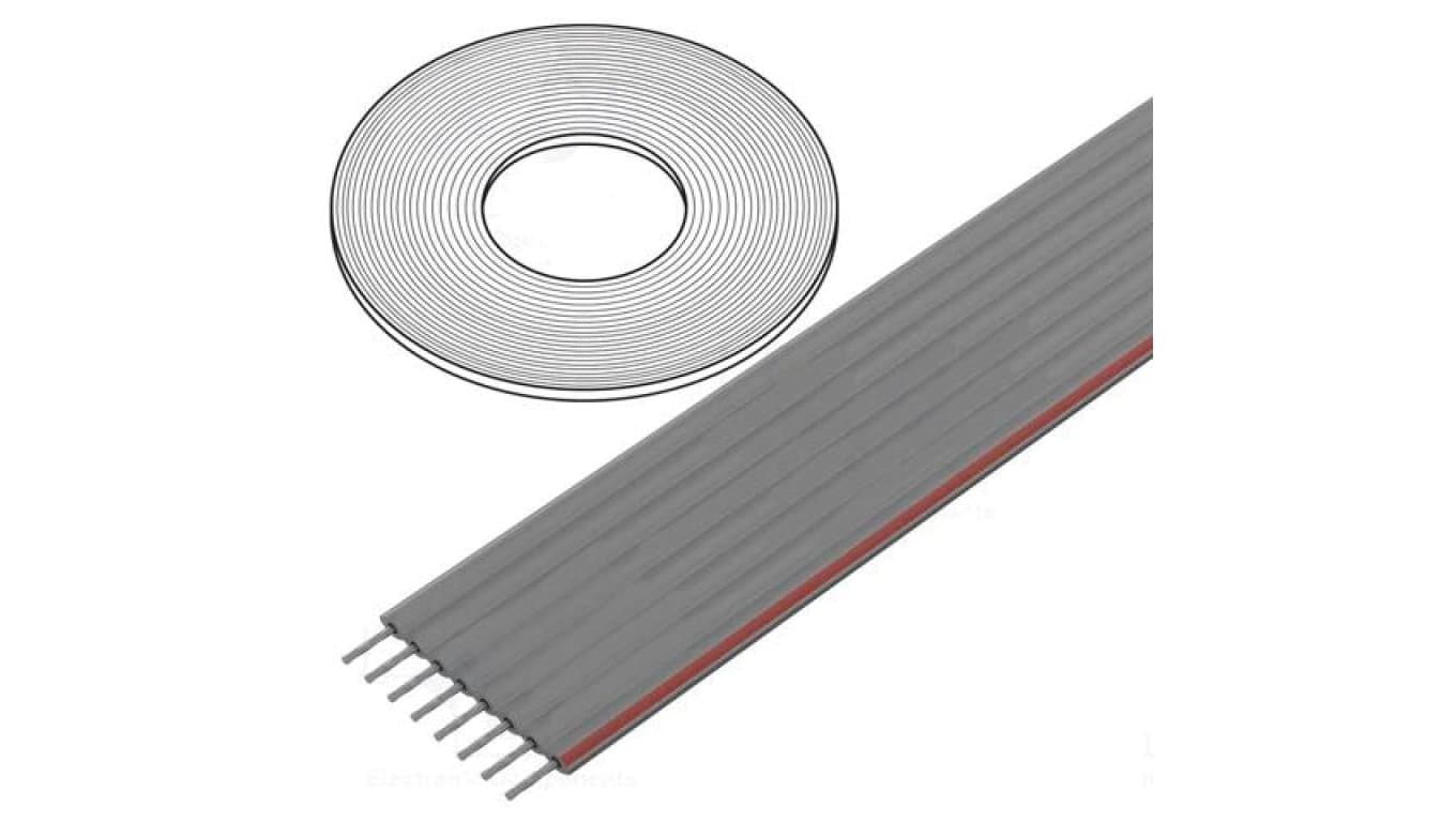 DS1057-08A282R-76.5 Przewód: wstążkowy 1,27mm linka Cu nieekranowany PVC szary