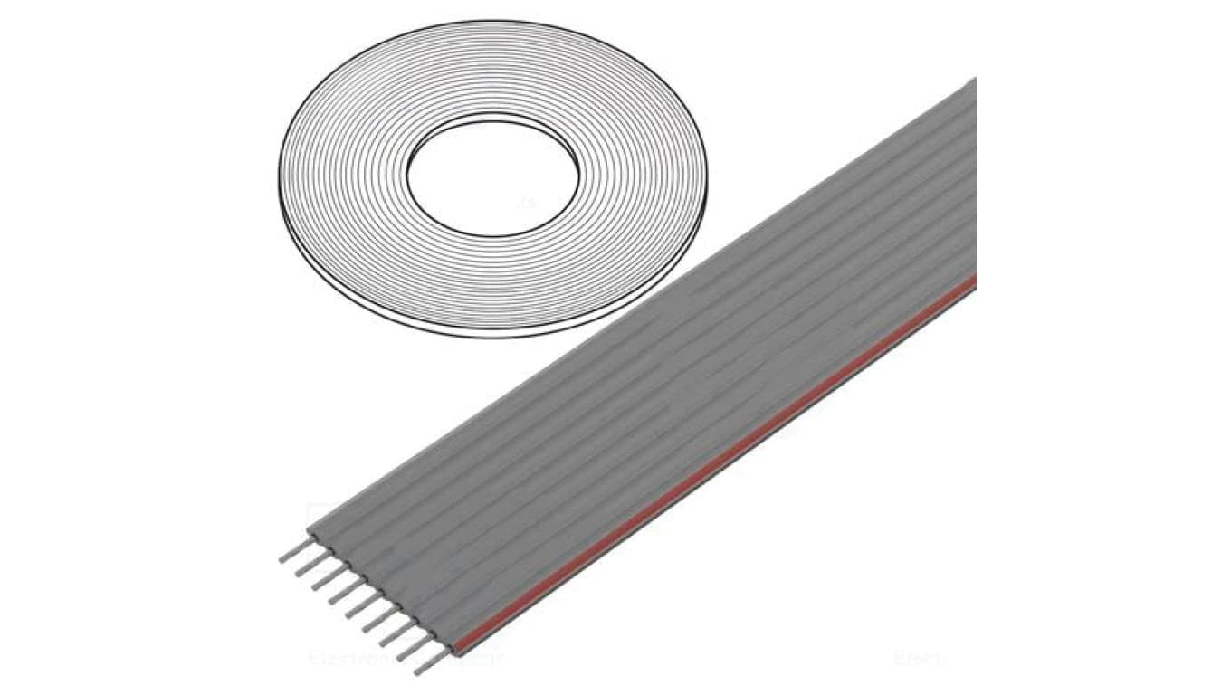 DS1057-09A282R-76.5 Przewód: wstążkowy 1,27mm linka Cu nieekranowany PVC szary