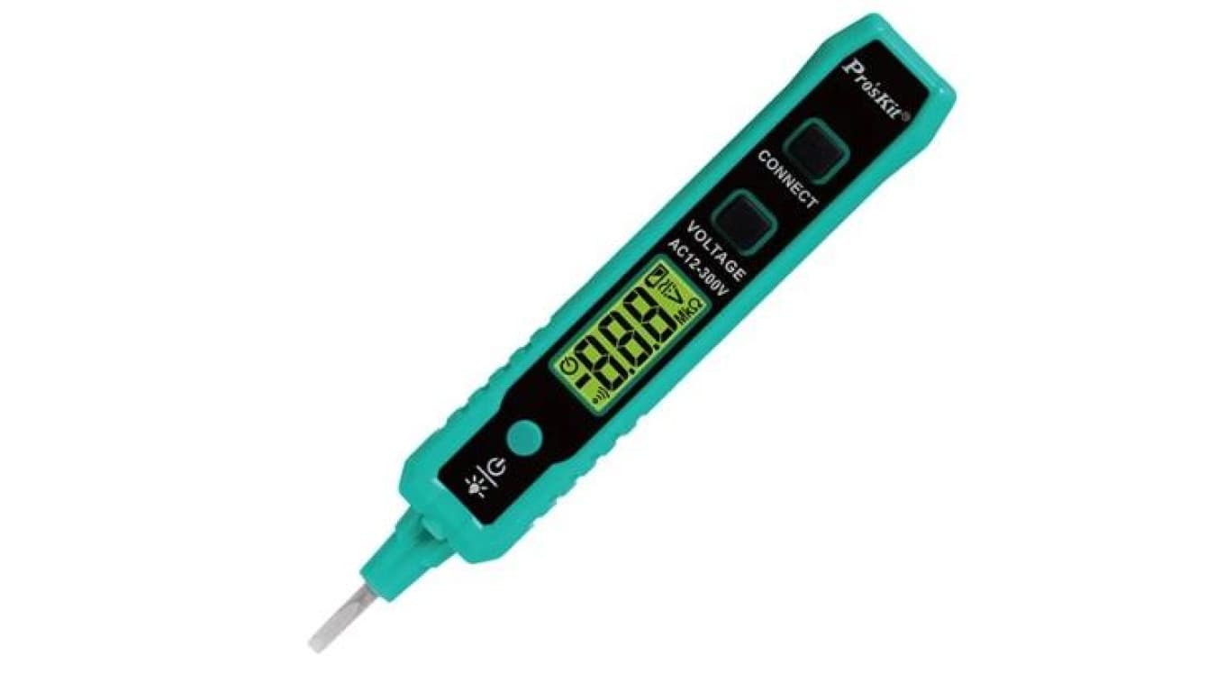 Detektor napięcia z wyświetlaczem LCD, detekcją fazy i pomiarem ciągłości przewodu NT-320