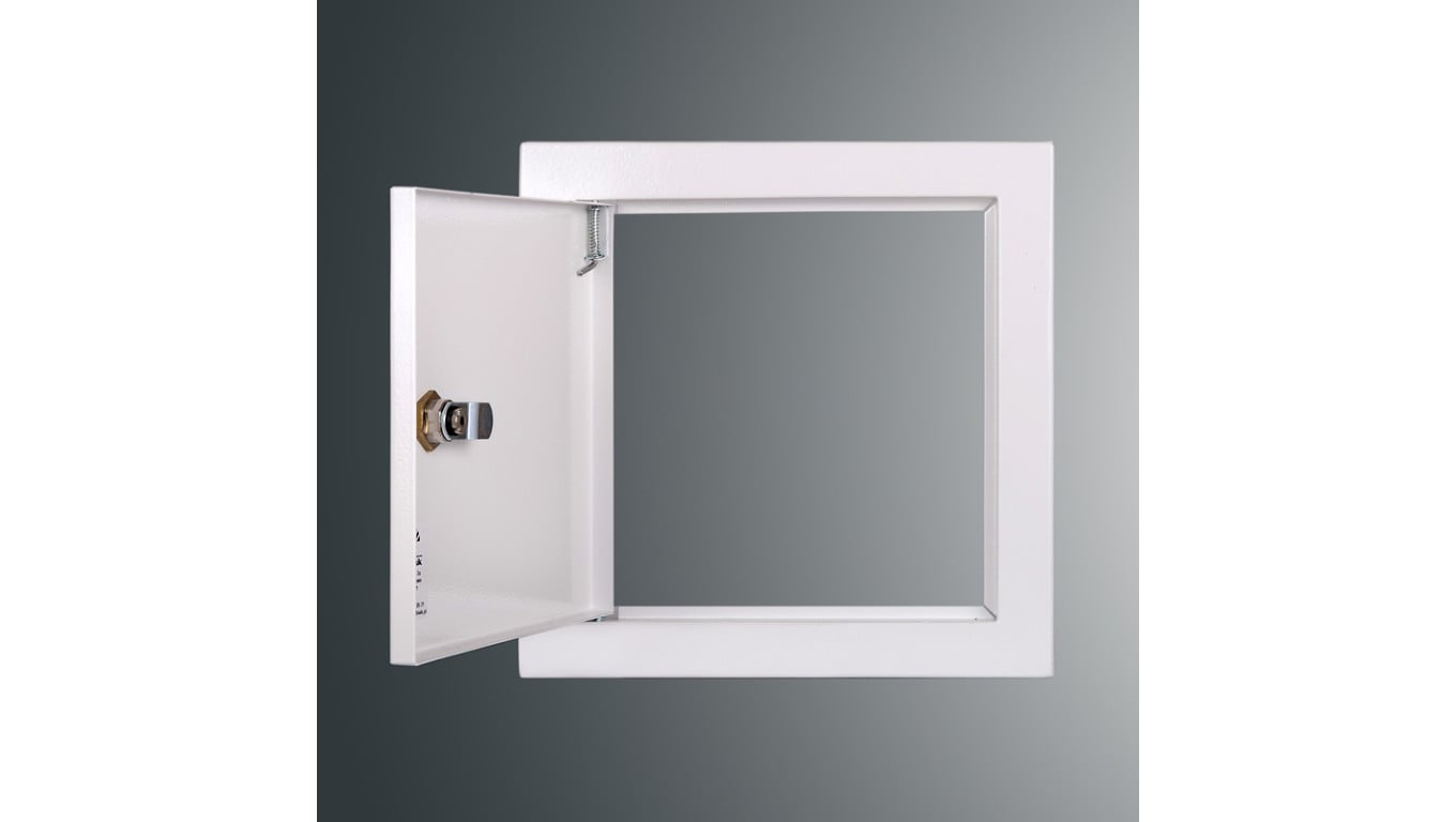 Drzwiczki rewizyjne SP 200x200 RAL9003, kołnierz szer.2,5cm