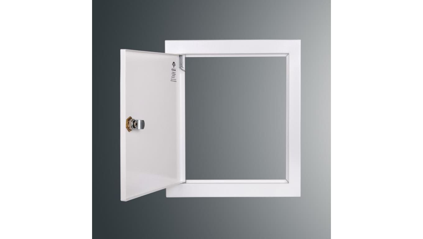 Drzwiczki rewizyjne SP 250x200 RAL9003, kołnierz szer.2,5cm