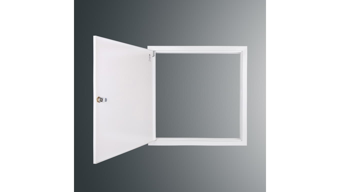 Drzwiczki rewizyjne SP 500x500 RAL9003, kołnierz szer.2,5cm
