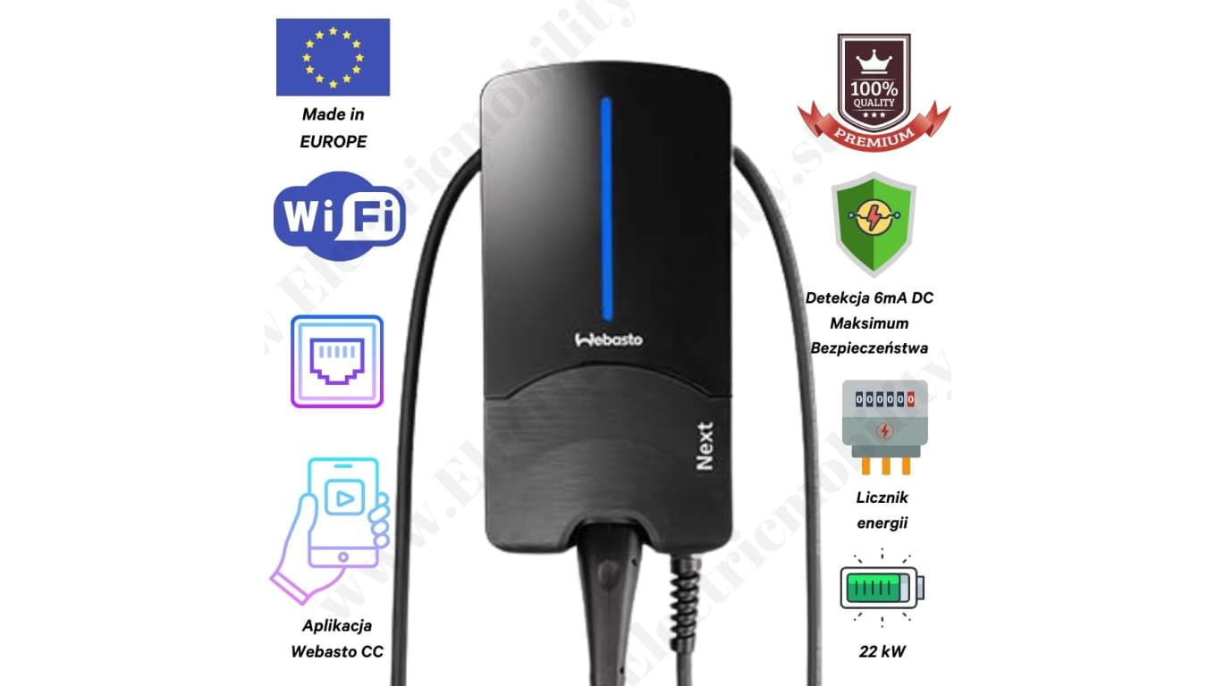 EVSE Wallbox Stacja ładowania samochodów Webasto Next (22kWTypu27m)