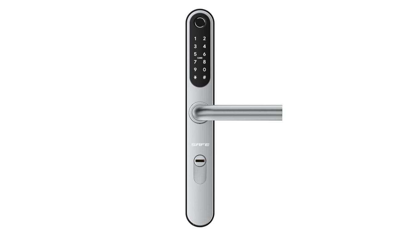 Elektroniczny zamek do drzwi SmartLock RCF SLIM UNI sz=41mm (13,56Mhz Mifare, odcisk palca, kod PIN, Bluetooth)