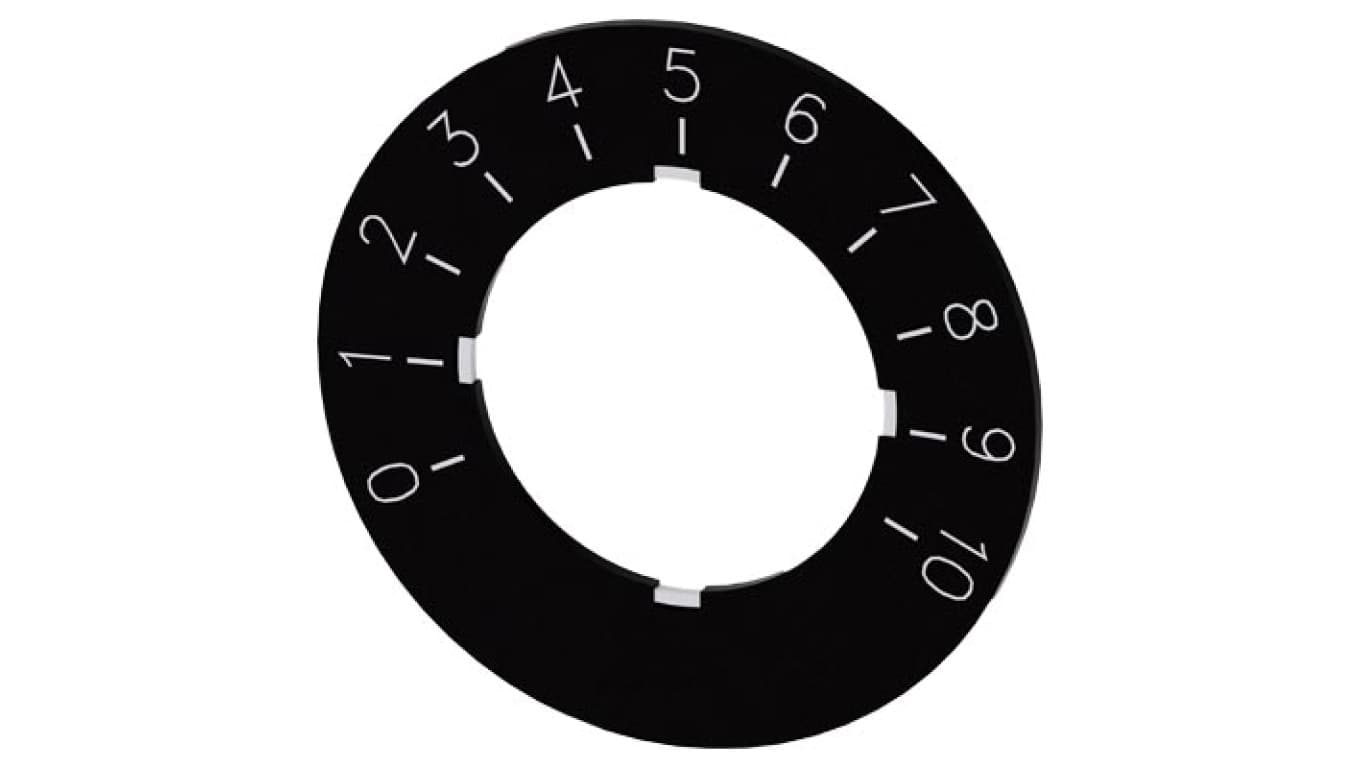 Etykieta do potencjometru 22mm skala 1 do 10 SIRIUS ACT 3SU1900-0BG16-0SA0 /10szt./