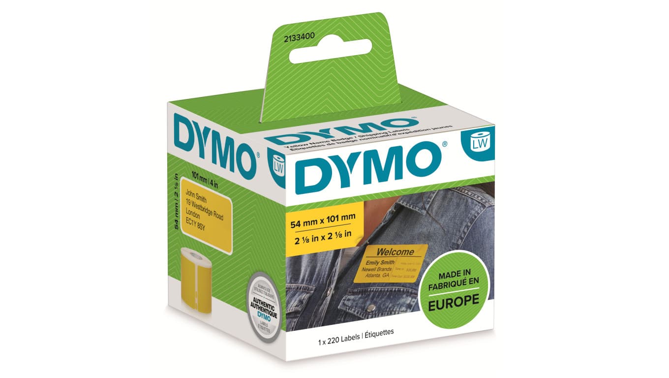 Etykiety adresowe DYMO żółte 54x101mm /1rolka x 220 etykiet/