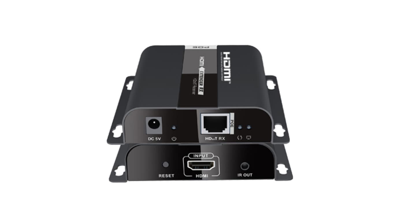 Extender przedłużacz HDMI do 120m po skrętce cat.5e i cat.6 HDBiT zasilany przez PoE LKV371