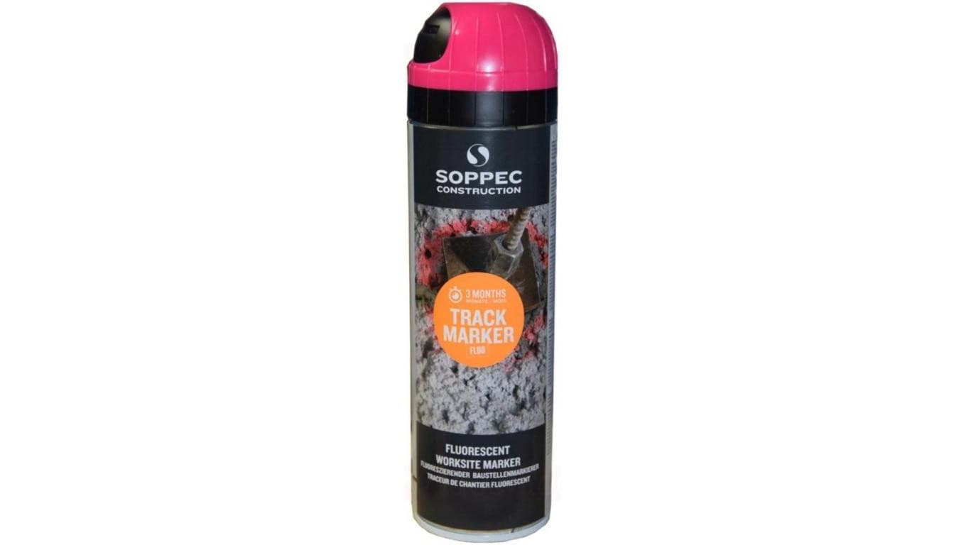 Farba geodezyjna do znakowania różowa 500ml spray SOPPEC Track Marker