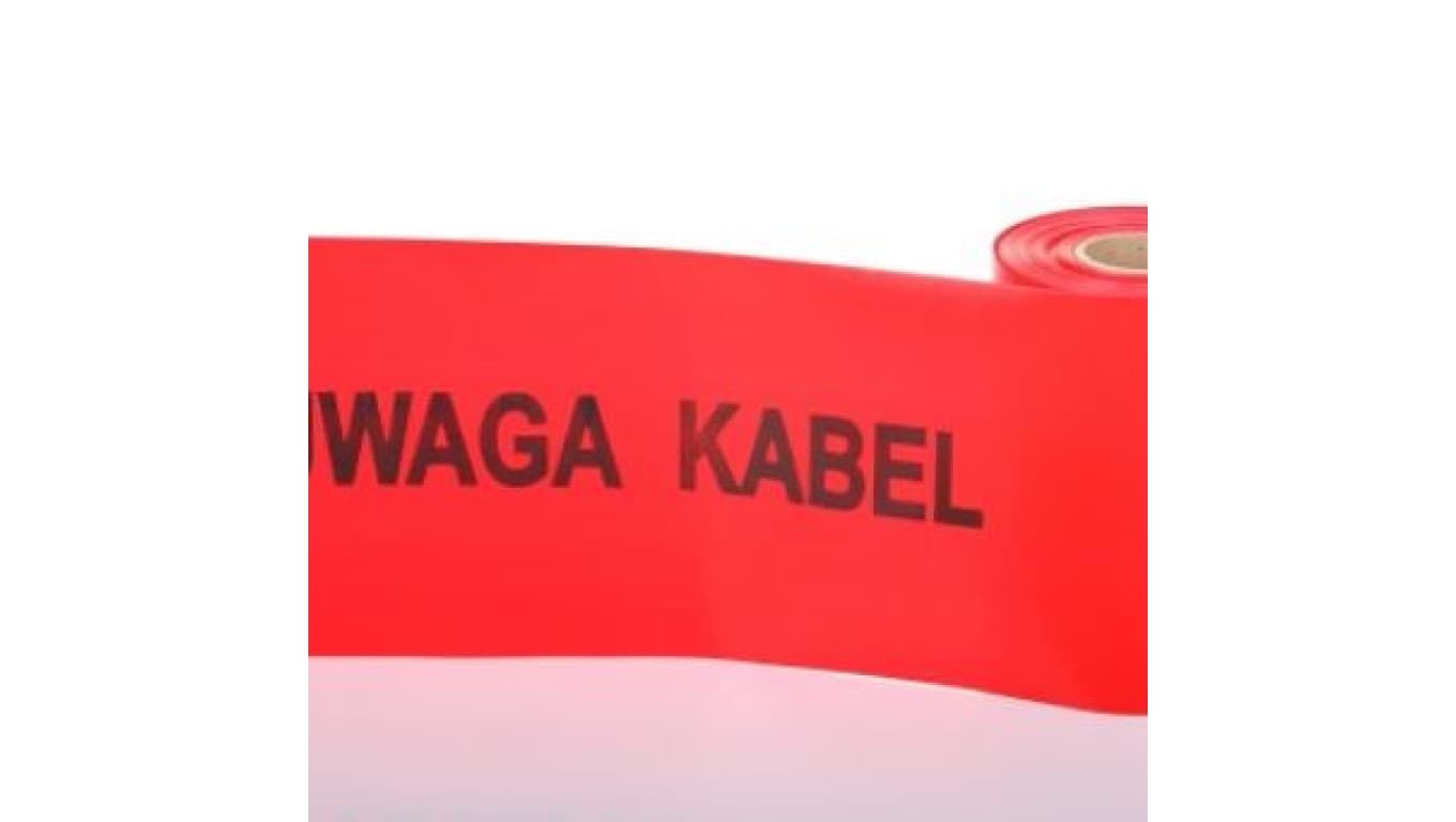 Folia kablowa czerwona z nadrukiem 50cm/0,3mm TO-ENC/30/50 /100m/