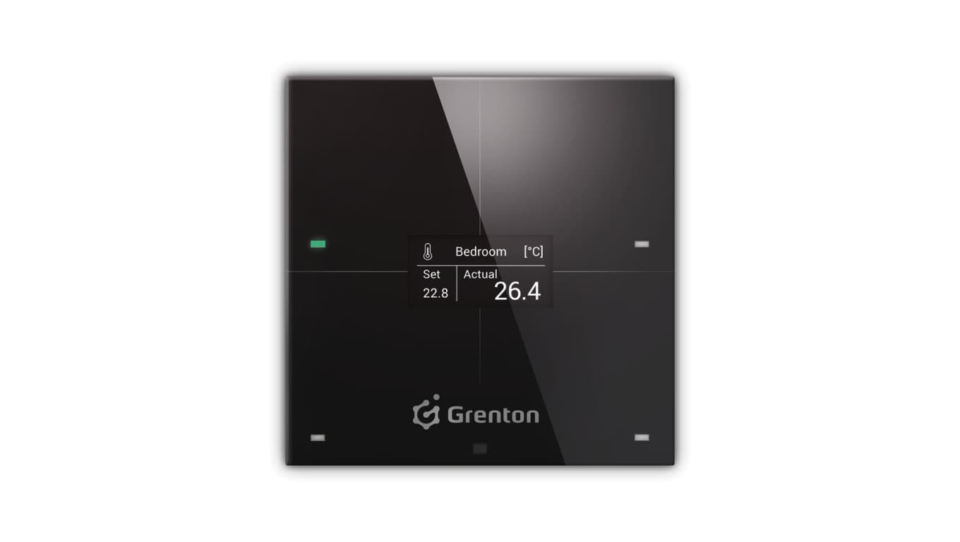 GRENTON SMART PANEL 4B, OLED, TF-Bus, CZARNY, SPS-204-T-01