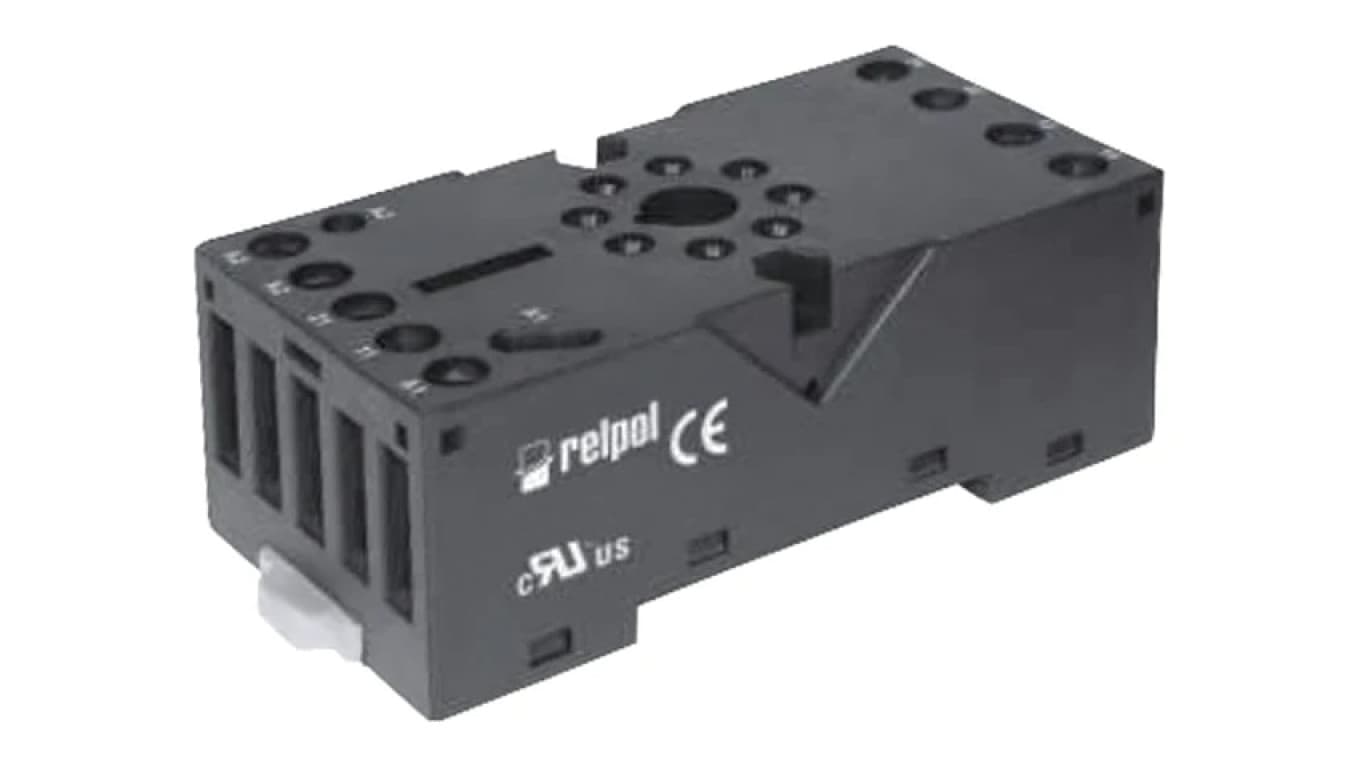 GZP8 Podstawka PIN: 8 10A 250VAC na panel,na szynę DIN -40...70C