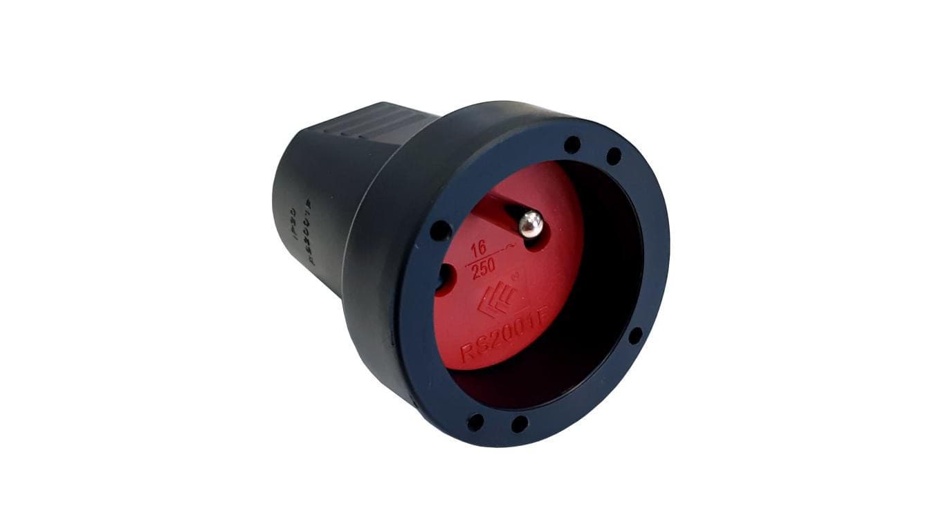 Gniazdo przenośne PCV IP20 250V~ 16 A czarne 12136