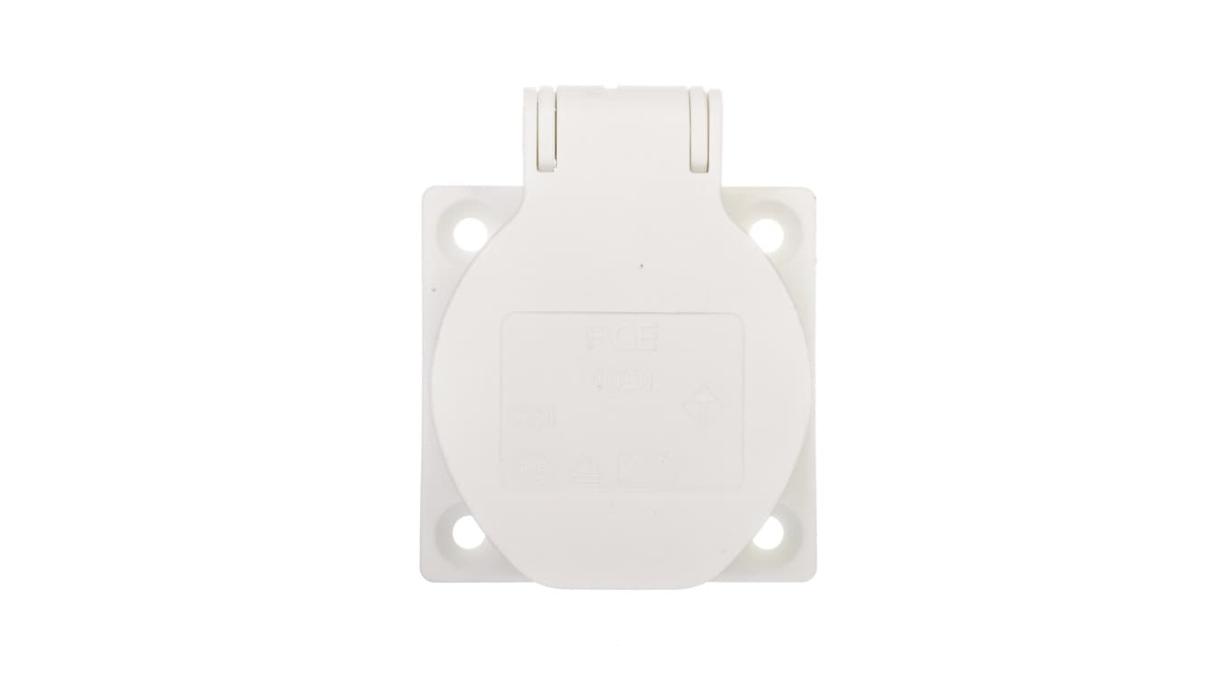 Gniazdo tablicowe 10/16A 2P+Z 230V białe IP54 1050-0ws