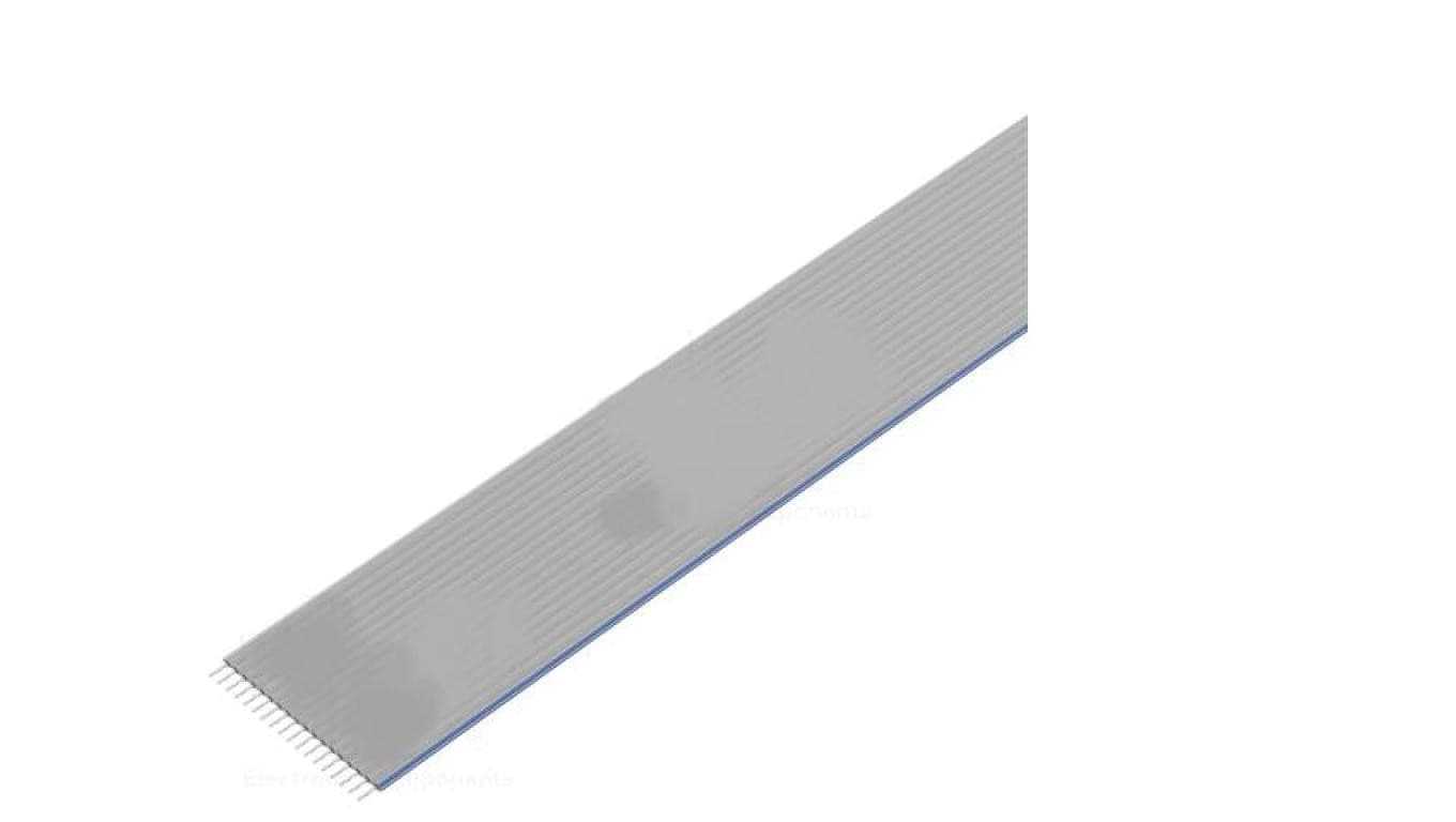 HF447/10 (100FT) Przewód: wstążkowy 0,635mm drut Cu nieekranowany LSZH szary