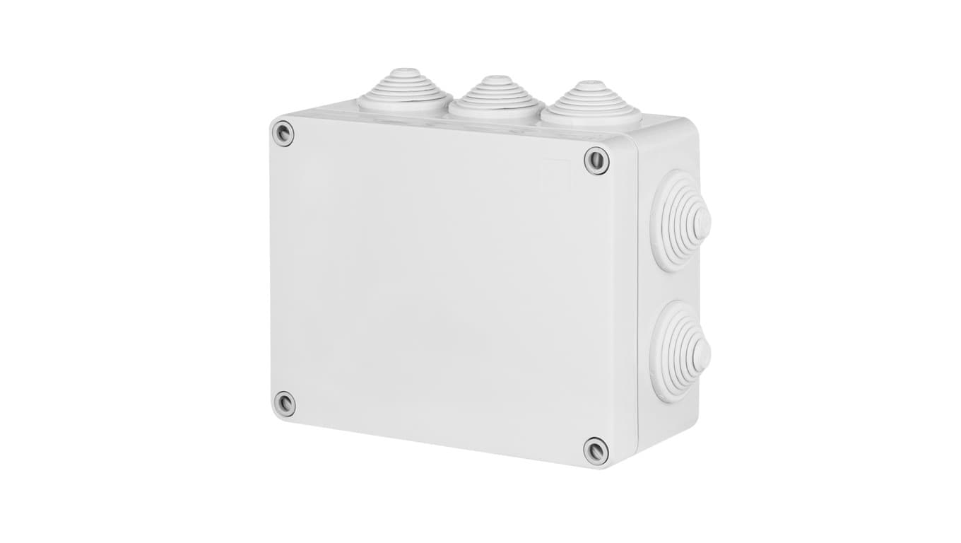 INDUSTRIAL Puszka hermetyczna n/t 198x139x82mm IP55 z 8 dławicami szara 2707-02