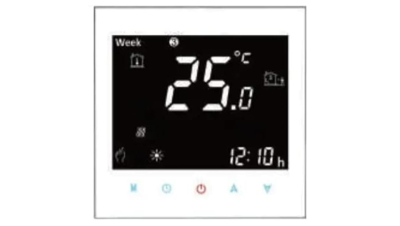 IRH-TSW002 Inteligentny Termostat Elektryczny model 002, 16A, Wi-Fi, Biały, Kwadrat